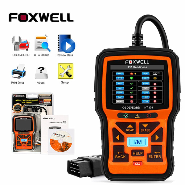 Foxwell Nt301 Escáner Coche Herramientas Automotrices Obd2 Foxwell Nt301 Escáner Coche Herramientas Automotrices Obd2