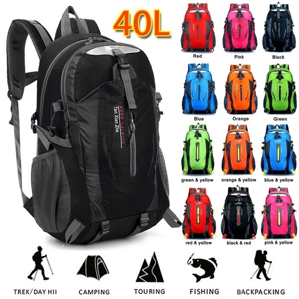40L Water Resistant Travel Backpack Camp Hike Laptop Daypack