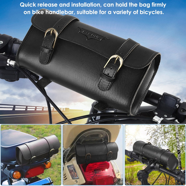 leather bike frame bag