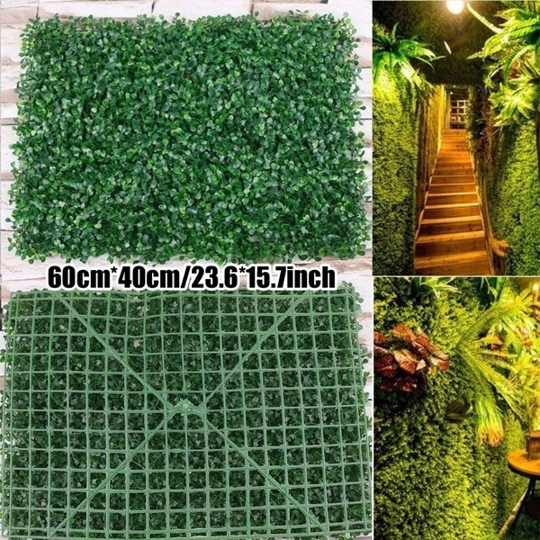 Artificial Plant Wall Fence Greenery Panel Decor Foliage/Hedge Green Grass  Mat 