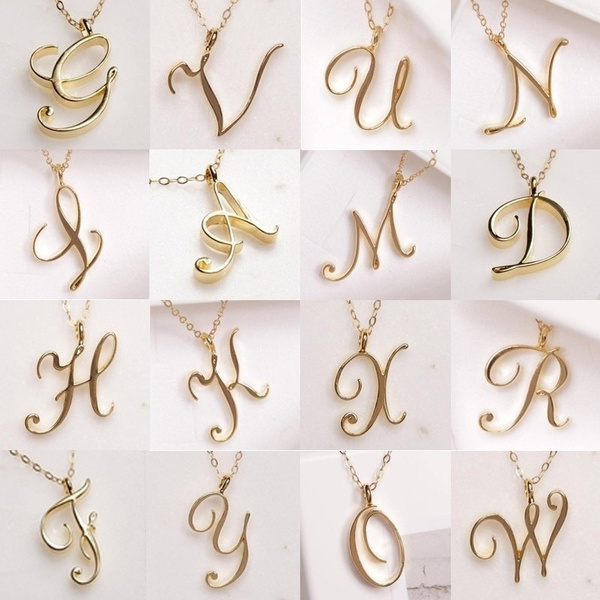 Initial Necklace, Alphabet Necklace 