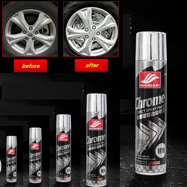 Automotive Wheel Painting Electroplating Silver Chrome Spray Paint Stainless Steel Product Repair Paint Car Logo Color Change