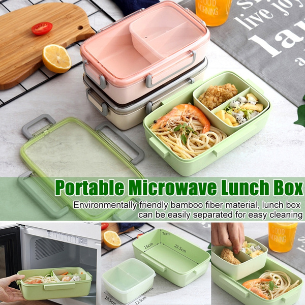 Microwave Bento Portable Lunch Box Picnic Food Fruit Container Storage Box