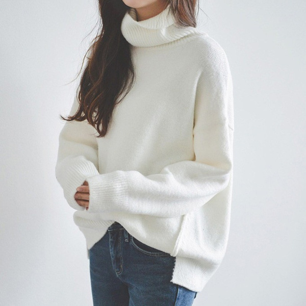 Womens winter white hot sale turtleneck sweater