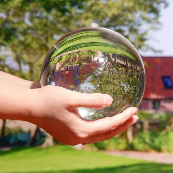 DFGDFG Photography Glass Crystal Ball 80mm 100mm Sphere Photography Photo  Shooting Props Lens Clear Round Artificial Ball Decor Gift (Color : Green