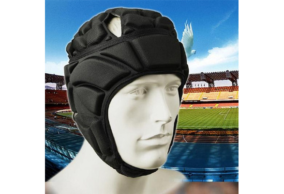 Soccer Football Goalkeeper Helmet Cap Rugby Headguard Roller Hat Protector M2X0