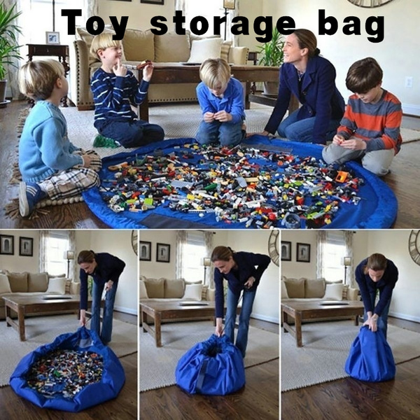 Portable Kids Toy storage bag Play Mat For Lego Blanket Box Rug Bag Kids  Toy Accessories（50cm/150cm）