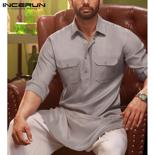 INCERUN Muslim Clothing Men Arab Dubai 