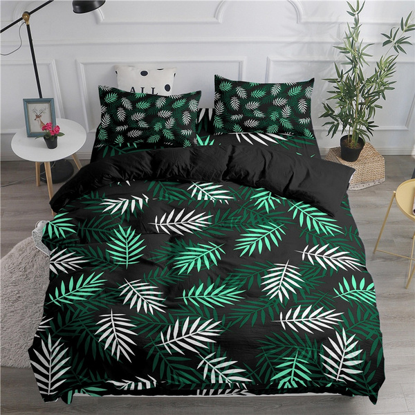 Green Banana Leaf Palm Tree Leaves Bedding Sets 3d Botanical Duvet Cover Set Bedroom Decor Us Uk Au Eu Single Twin Full Double Queen King Size Wish - King Size Palm Tree Duvet Cover