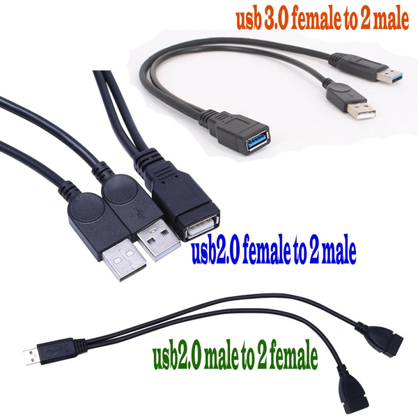 USB 3.0 A Male to USB 3.0 with 2.0 Male Extral Power Data Y Splitter Cable 