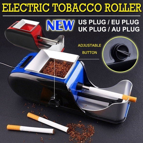 New Arrival Red/Blue Electric Automatic Cigarette Rolling Machine Portable  Tobacco Rolling Machine with Density Adjustable Button Tobacco Injector  Maker Roller Men's Gifts Easy To Use