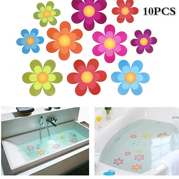 Non Slip Bathtub Stickers Bathroom Adhesive Flower Decals for Bathroom 