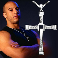 Hot Selling The Movie Fast and Furious Pendant Dominic Toretto Cross Men's Necklace Drop