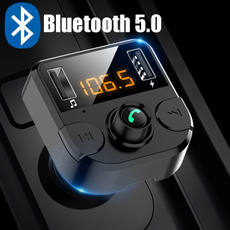 Bluetooth 5.0 Car MP3 Player Wireless Hands-free Calling Car Kit Dual USB Ports Charging Battery Voltage Detection Stereo Music Player Universal Car Accessories