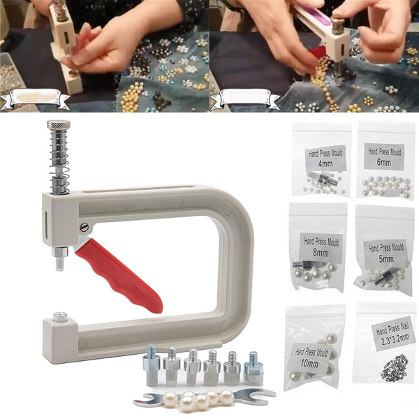 Manual Nailed Beading Machine,Clothes Cap Pearl Bead Rivet Craft for DIY Repair Tools Wish