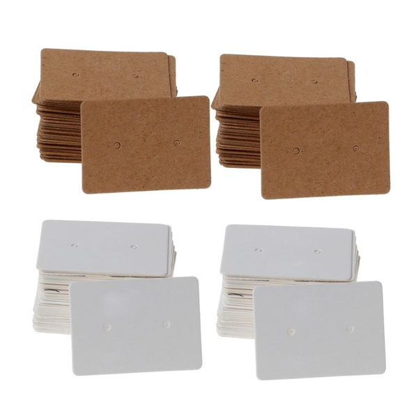 100pcs Paper Packaging Earring Display Card Ear Stud Jewelry