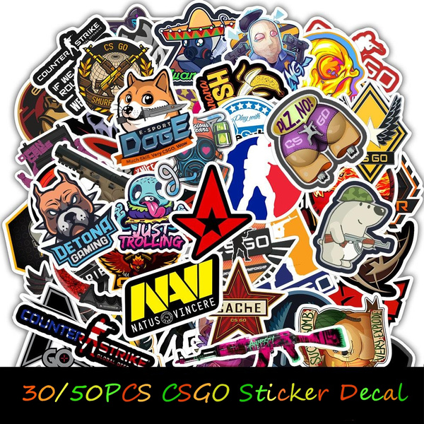  50pcs Cool CSGO Game Stickers for Laptop, Counter