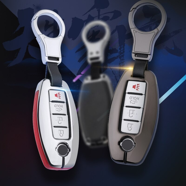 Gun red ZHAOZOUL Galvanzed Alloy/&Leather Car Remote Key Cover Case for Nissan Qashqai Infiniti Q50 J10 J11 X-Trail T31 T32 Kicks Tiida Pathfinder Murano Note Juke