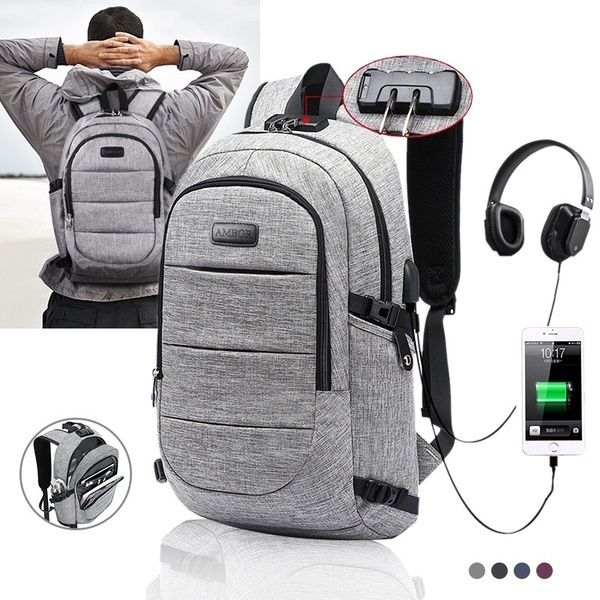Mochila Estudiantil Antirrobo Impermeable Con Puerto Usb Mochila Estudiantil Antirrobo Impermeable Con Puerto Usb