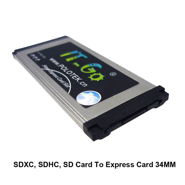 Express-kort 34 till SDXC SDHC, SD-kortadapter för bärbar dator kompatibel med Expresscard 54MM-kortplats Wish