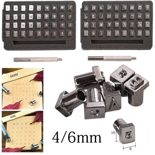 36pcs A-Z 1-10 Stamps Letter Alphabet Numbers Set Punch Steel Metal Leather Tool