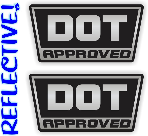Hard Hats 2-pack 2 DOT Approved Motorcycle Helmet Stickers \ Decals \ D.O.T 