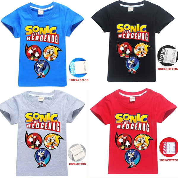 2019 New Fashion Sonic The Hedgehog Childrens Tees Boys and Girls Short ...