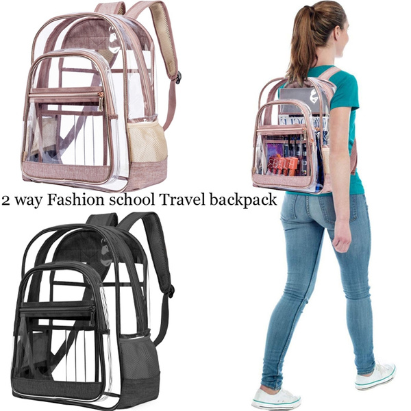 Moda Mujer Transparente Pvc Transparente Mochila Viaje Hombr Moda Mujer Transparente Pvc Transparente Mochila Viaje Hombr