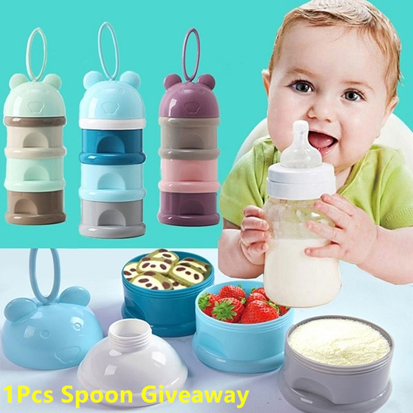 Baby food storage box infant milk dispenser portable baby