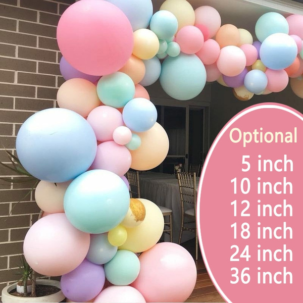 5/18/36 inch wide big macaroon pastel candy balloons garland arch wall wedding