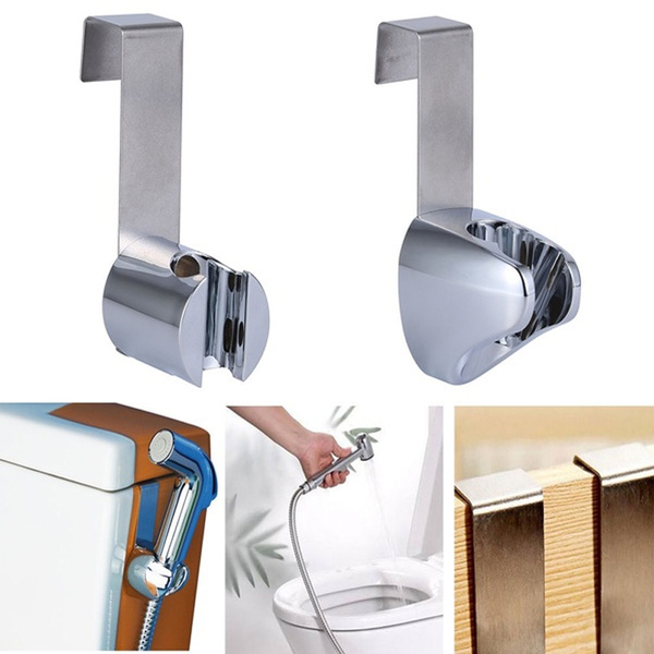 New Stainless Steel+ABS Holder Hook Hanger For Hand Shower Toilet Bidet Sprayer