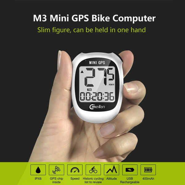 Meilan m3 MINI BICICLETTA COMPUTER TACHIMETRO CONTACHILOMETRI USB GPS de STOCK e4u9 