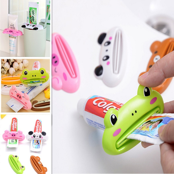 CUTE CARTOON ANIMAL USEFUL EASY TOOTHPASTE TUBE SQUEEZER DISPENSER ROLL HOLDER 