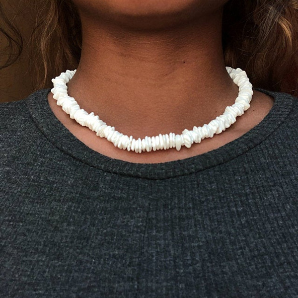 white sea shell necklace