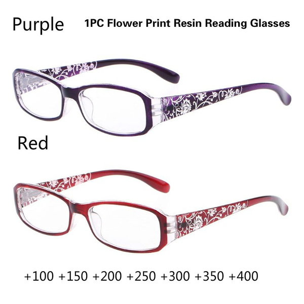 1pc Women Ultra Light Resin Print Flower Eye Wear Vision Care 1 00 4 0 Diopter Reading Glasses Eyeglasses Wish