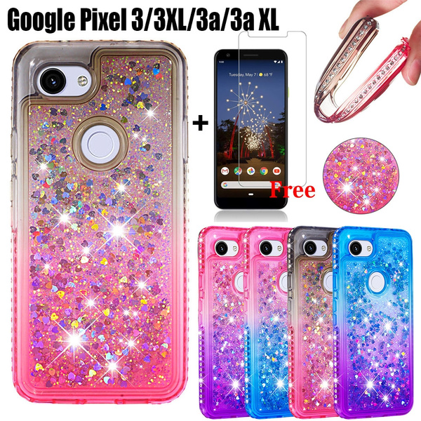 For Google Pixel 3/3 XL/3A/3A XL Bling Glitter Quicksand Soft TPU Cover Case 