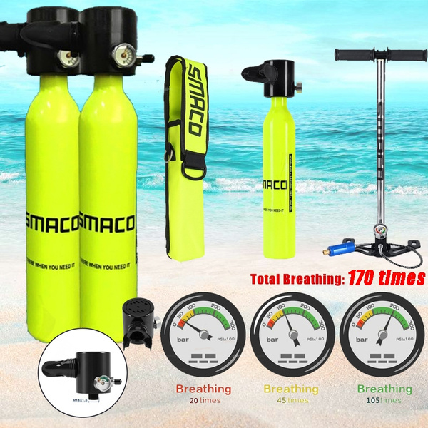 500ml Scuba Mini Diving Oxygen Tank Portable Underwater Swimming Oxygen ...