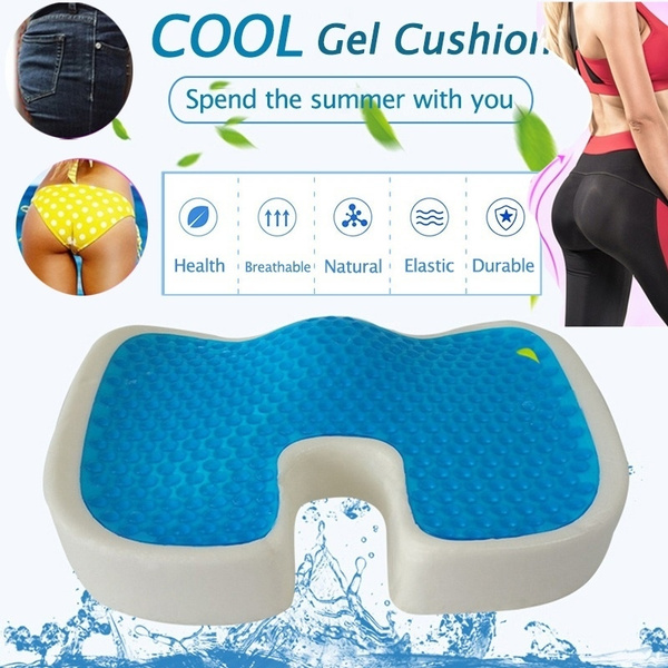 Coccyx Orthopedic Memory Foam Cooling Gel Seat Cushion for Relief