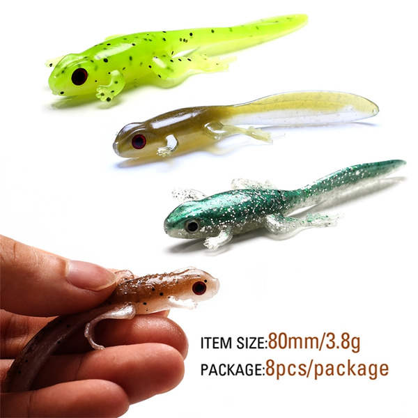 Spinpoler Lizard Tpr Soft Plastic Bait Creature Fishing Lure Worm Shad  7.5cm/3.5g For Bass Fishing Salamander Lures Rage Tail