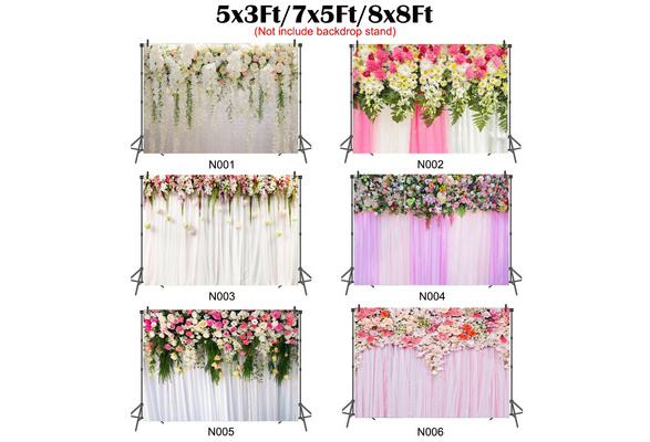 DaShan 14x10ft Bridal Shower Wedding Floral Wall Backdrop Romantic Bloom Flower Decor Photography Background Flower Birthday Party Newborn Baby Decor Valentine Mother Girls Floral Photo Props