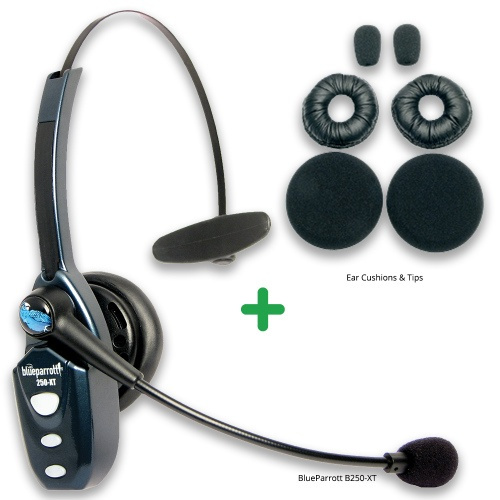 Blueparrott B250-XT with Ear/Mic Refresher Cushion Kit Bluetooth