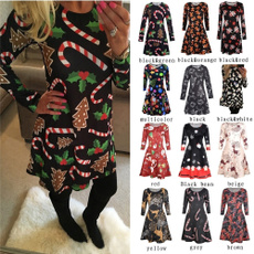 Swing dress, festivedresse, sleeve dress, Christmas