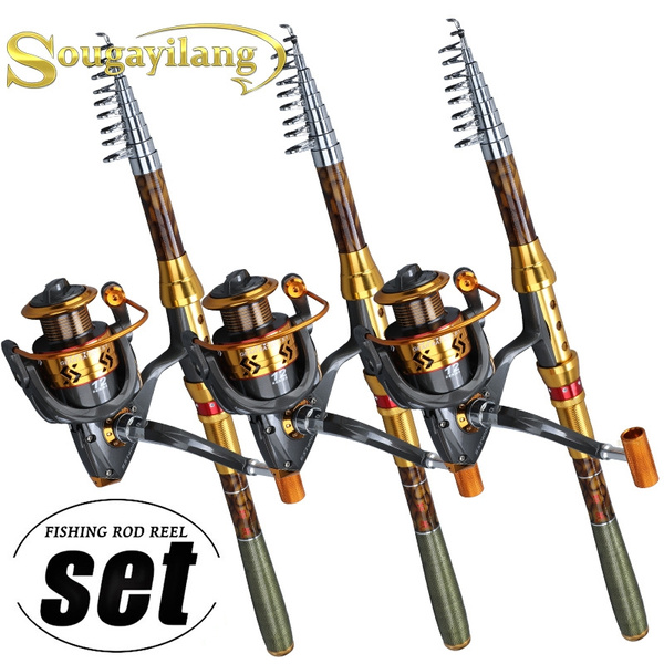 Fishing Rods Reels Combos Set 1.8M-3.6M Travel Telescopic Fishing