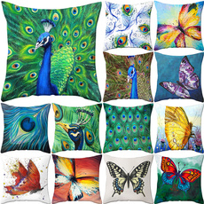butterfly, peacock, Cover, Bed Pillows