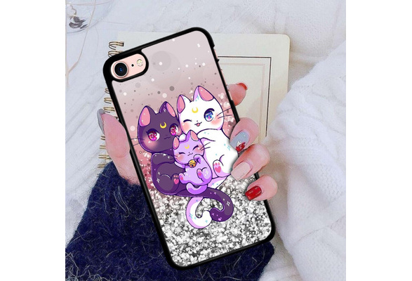 Cute Luna Sailor Moon Hard Protective Mobile Cell Phone Shell Case for  Samsung Galaxy A50 S8 S9 A40 A20 A30 A70 M10 M20 M30 J4 J6 A8 S10 A6 Plus  A9 A7