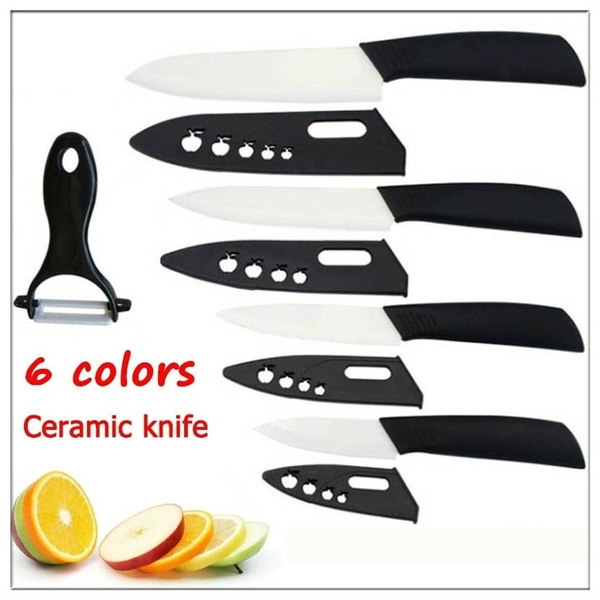 Zirconia Ceramic Knife set 3" 4" 5" 6" inch+ Peeler+Covers fruit knife
