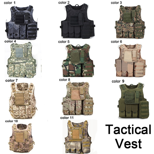 Military Molle Assault Plate Carrier CS Wargame Hunting Body Armor