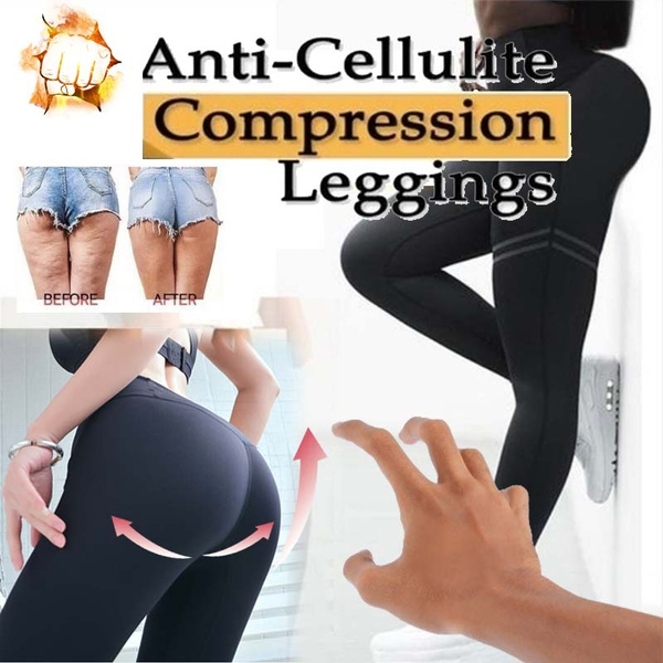 2019 New Women High Waist Yoga Pants Anti-Cellulite Compression Slim  Leggings Tummy Control Running Pants