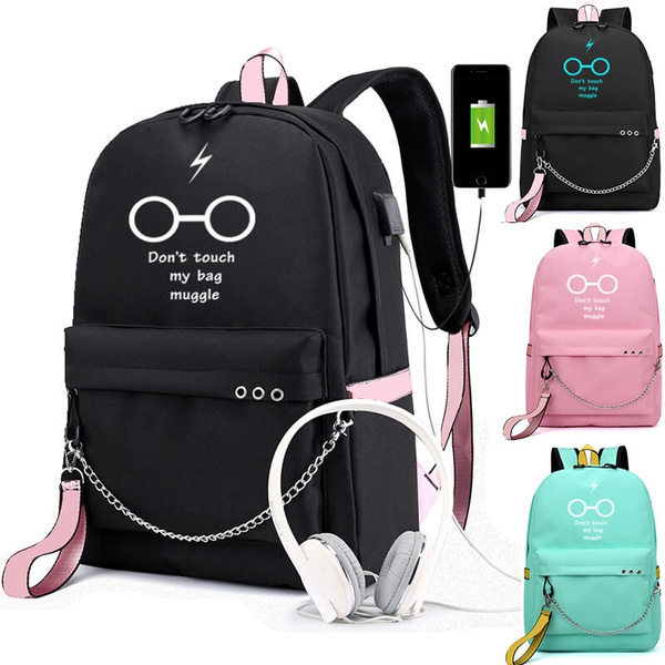 USB backpa for School Bags travel Luminous Bag 