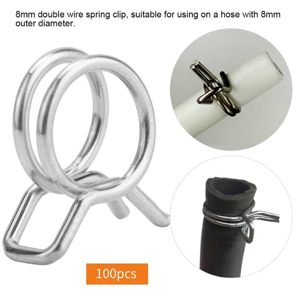 Spring Clip Fuel Line Hose Water Pipe Tube Reusable Clamps Fastener Dia 4mm~22mm 